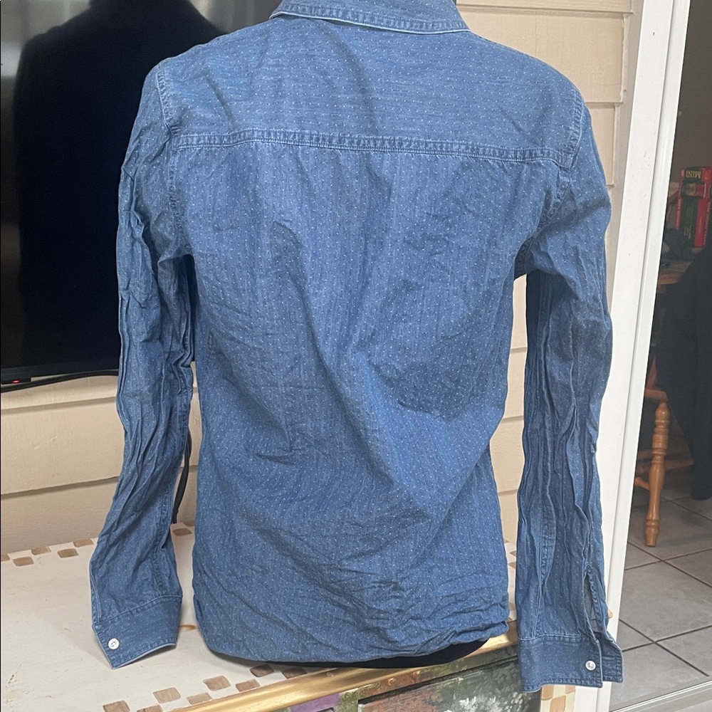 J. McLaughlin Button Down Denim Shirt - Picture 3 of 9